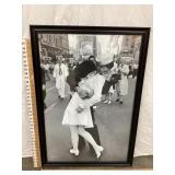 V-J Day In Time Square Framed Poster, NO
