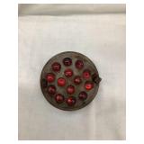 Red Glass Marble Reflector, 4 1/2" Diameter,