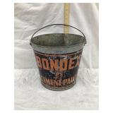 Bondex Cement Paint Galvanized Bucket w/ Labels,