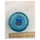 Union Pacific Railroad Glass Ashtray, 4 1/8"