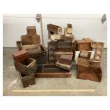 Large Collection Of Wood Boxes & Drawers