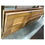 (2) Large Wooden Pocket Doors w/ Brass Hardware,