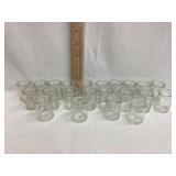 (22) Glass Individual Creamers, Some w/ Rim &