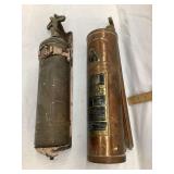 (2) Brass Fire Extinguishers