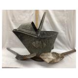 Coal Bucket & (2) Coal Shovels, NO SHIPPING