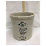 Western Stoneware 2 Gal. Crock, 9"T