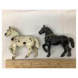 (2) Cast Iron Toy Horses/Team, 3 3/4"T