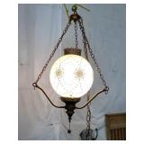 Mid-Century Hanging Lamp, Working, approx. 24"T,