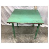Primitive Painted Wood Folding Table, 28"T, Top