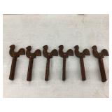 Cast Iron "Shooting Gallery/Game" Roosters, 8"T