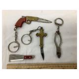 Brass Cross & Pistol & Pliers Key