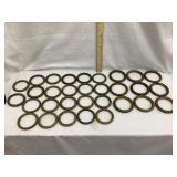 (31) Brass Bull Rings, 3" & 3 1/2" Outside