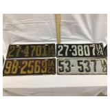 (4) Vintage Iowa License Plates,
