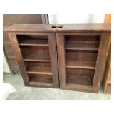 (2) Antique Wooden "Built-In" Shelf Units, 48"T,