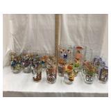 Large Collection of Character Glasses, NO