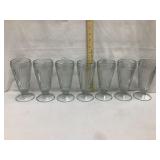 (7) Soda Fountain Glasses, 6 3/4"T, (1 has base