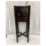 Ideal Wooden Smoking Stand, 24"T, 9"x9", Original