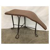 Shoe Store Stool w/ Twisted Iron Legs, 14"T,