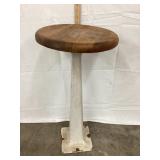 Vintage Ice Cream Counter Stool w/ Cast Iron Base