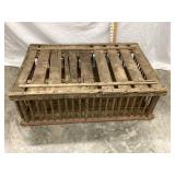 Wood Chicken Crate, NO SHIPPING, 11"T, 34 3/4"L,