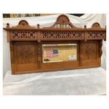 Ornate Trim/Top Wood Pc. w/ Mirror, 27"T, 45"W,