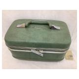 Vintage Airway Hardside Cosmetic Train Case w/