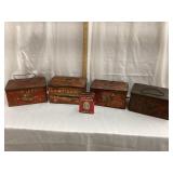 Union Leader Tobacco Tins, (4) Lunch Box Style &