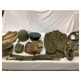 Lot of Military Items Incl. Navy Uniforms Hats,