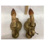 Pair of Vintage Candle Wall Sconces, NEED