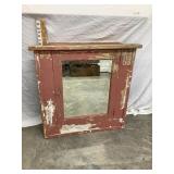 Primitive Painted Wooden "Built In" Medicine