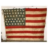 44 Star US Flag, Hand Sewn Stars, 116" x 92",