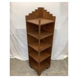 Corner 5 Tier Wooden Shelf, 56 1/2"T, 15 1/2" x