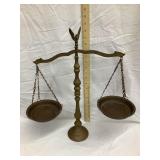 Brass Balance Scale, 19"T, 13 1/2"W Arms