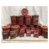 (23) Velvet Tobacco Tins, Varying Conditions