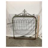 Early Woven Wire Metal Yard Gate, 35"W, 45"T