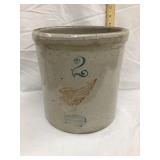 Red Wing Union Stoneware 2 Gal. Crock, 4" Wing,