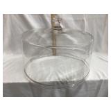 Large Glass Cheese Saver/Cover, Inside Top Glass