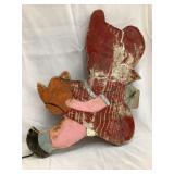 Primitive Wood Cutout of Girl w/ Watering Can