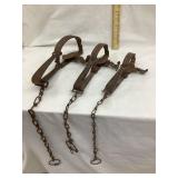 (3) Blake & Lamb Single Long Spring Traps,