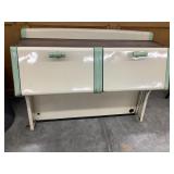 Cream & Green Enameled Stove Top Only, 29"T,