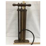 Vintage Brass (3 Tube) Air Pump, 22" T