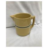 Yellow Ware/Stoneware 5 1/2"T Pitcher w/ Blue &