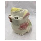 Shawnee Pottery Pig w/ Bow & Flowers Creamer,