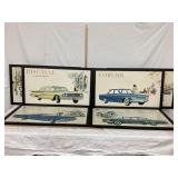 (6) Vintage Chevrolet Dealership Framed