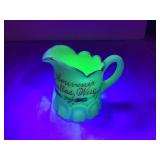 Dallas, WI Custard/Uranium Glass Souvenir