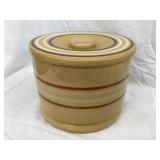 Yellow Ware 5 lbs. Brown & White Banded Butter