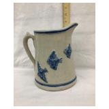 White Hall Stoneware "Flying Birds" Pitcher, 8