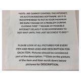 READ ALL BEFORE BIDDING