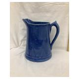Ruckles/White Hall Stoneware Pitcher w/ Sawtooth
