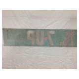Plexiglas 7-Up Sign w/ Original Paper,50"L, 12"T
